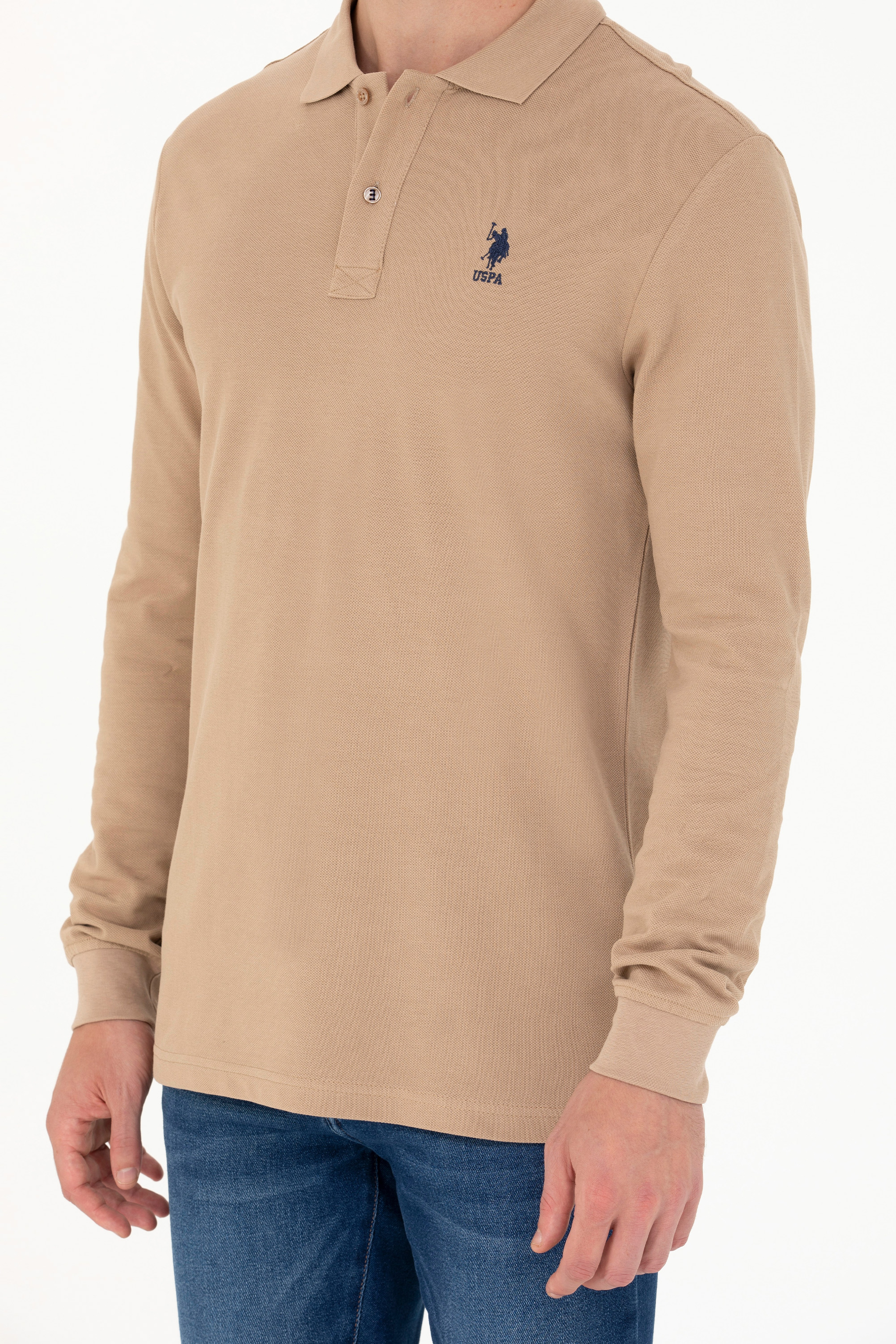 Erkek Camel Basic Sweatshirt - Image 6
