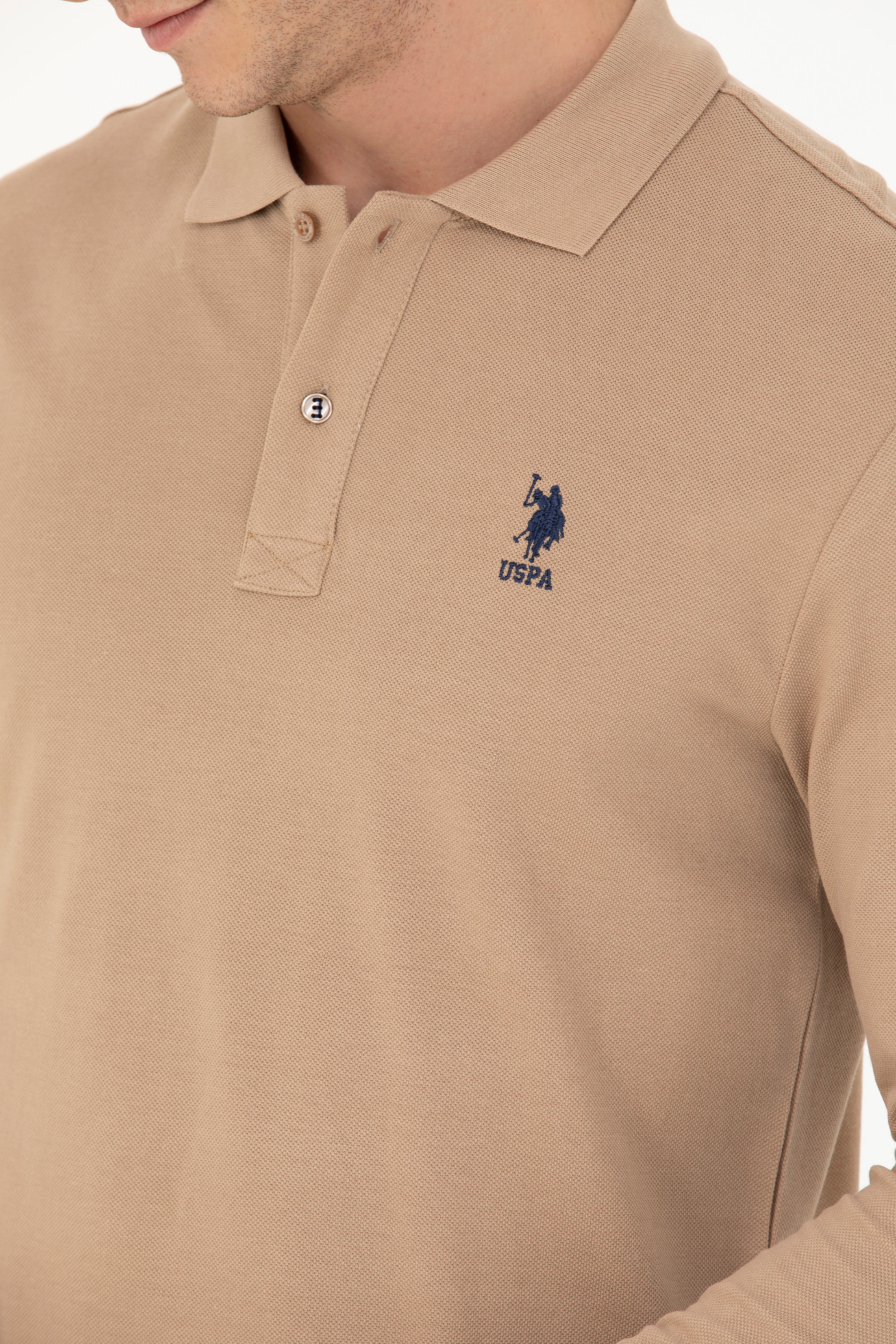 Erkek Camel Basic Sweatshirt - Image 7