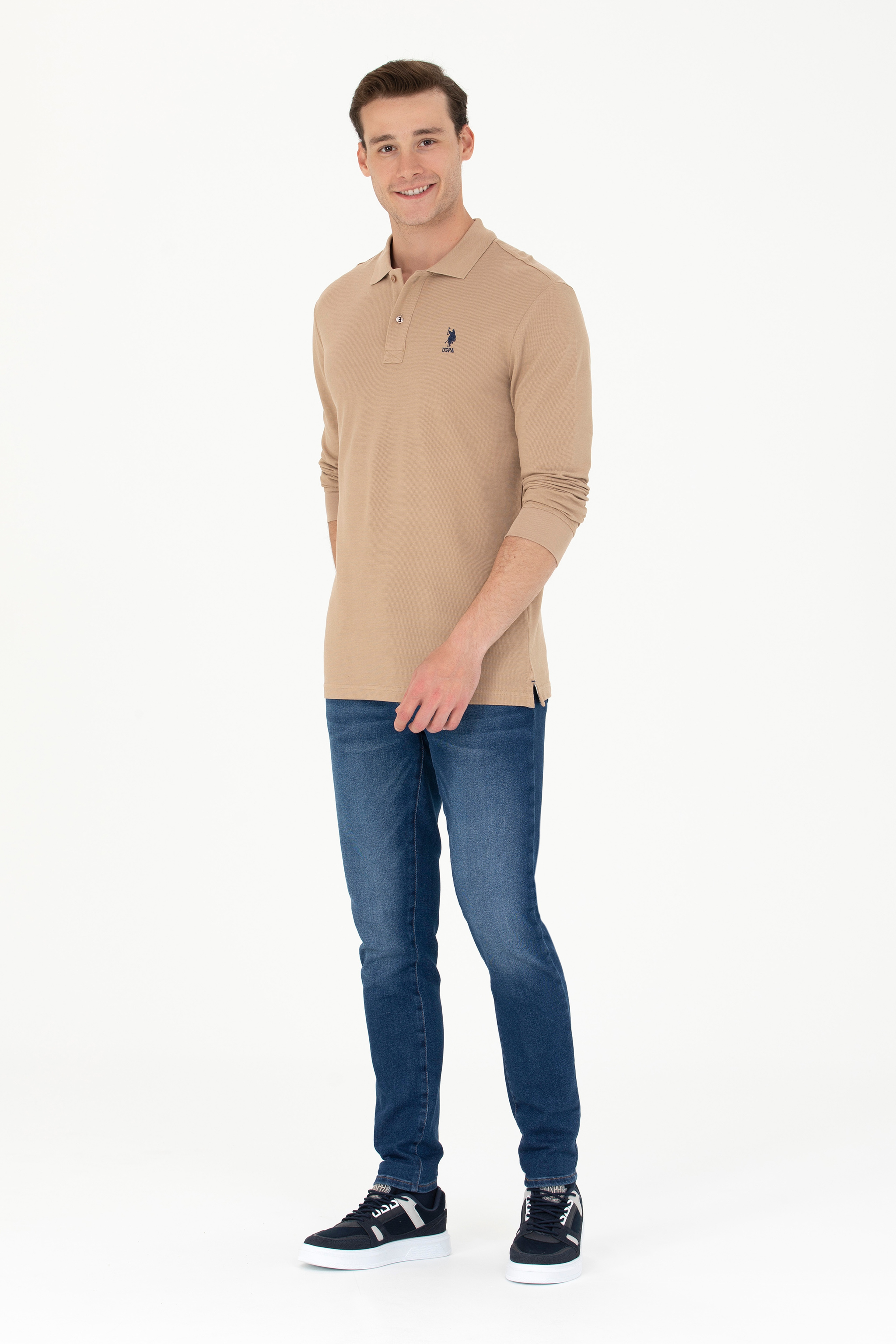 Erkek Camel Basic Sweatshirt - Image 4