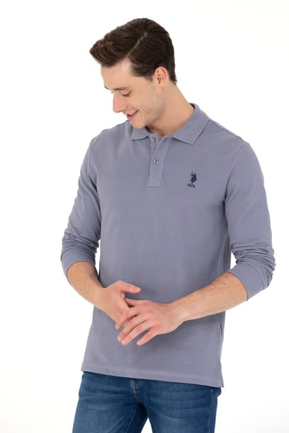 Erkek Gri Basic Sweatshirt