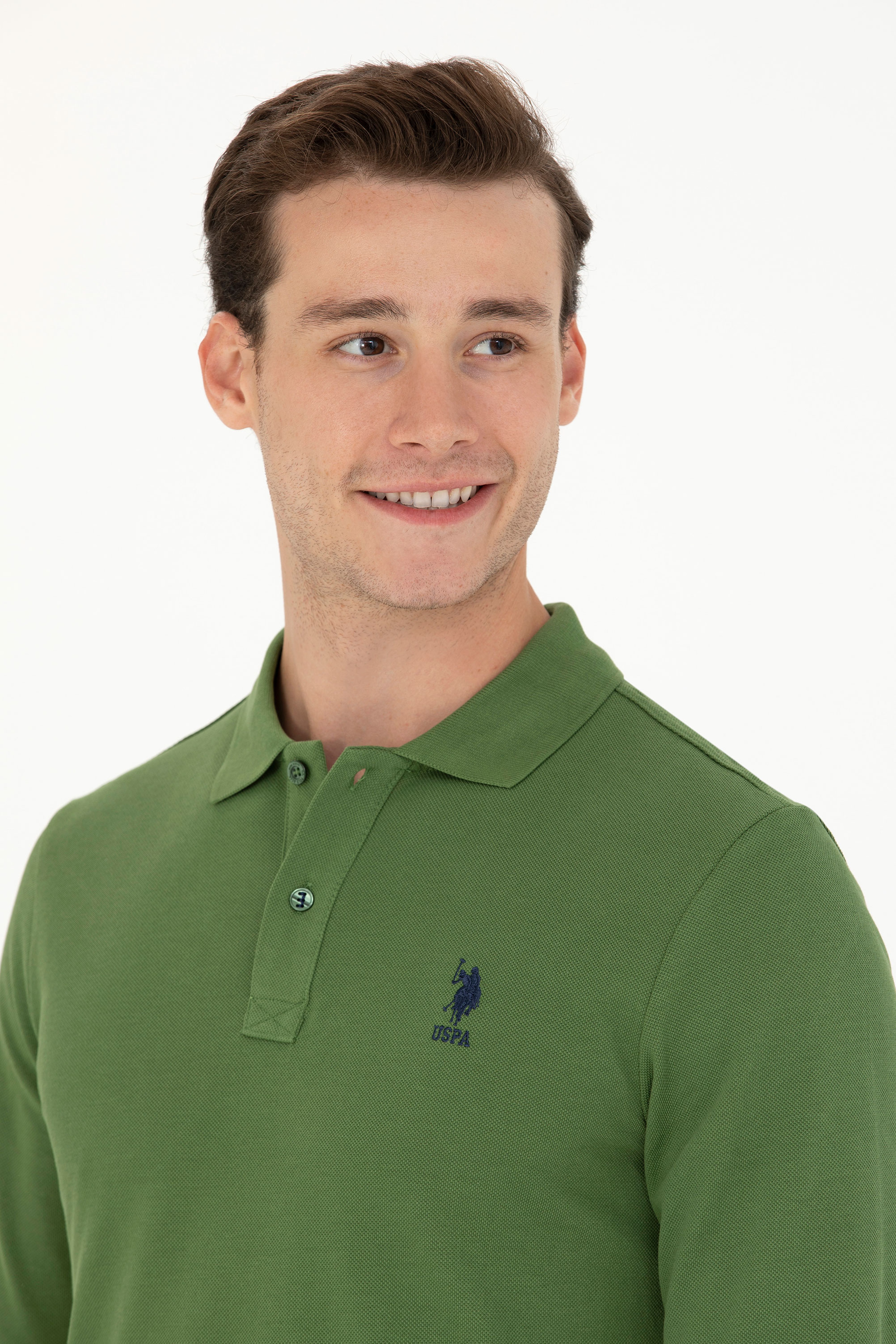 Erkek Yeşil Basic Sweatshirt - Image 2