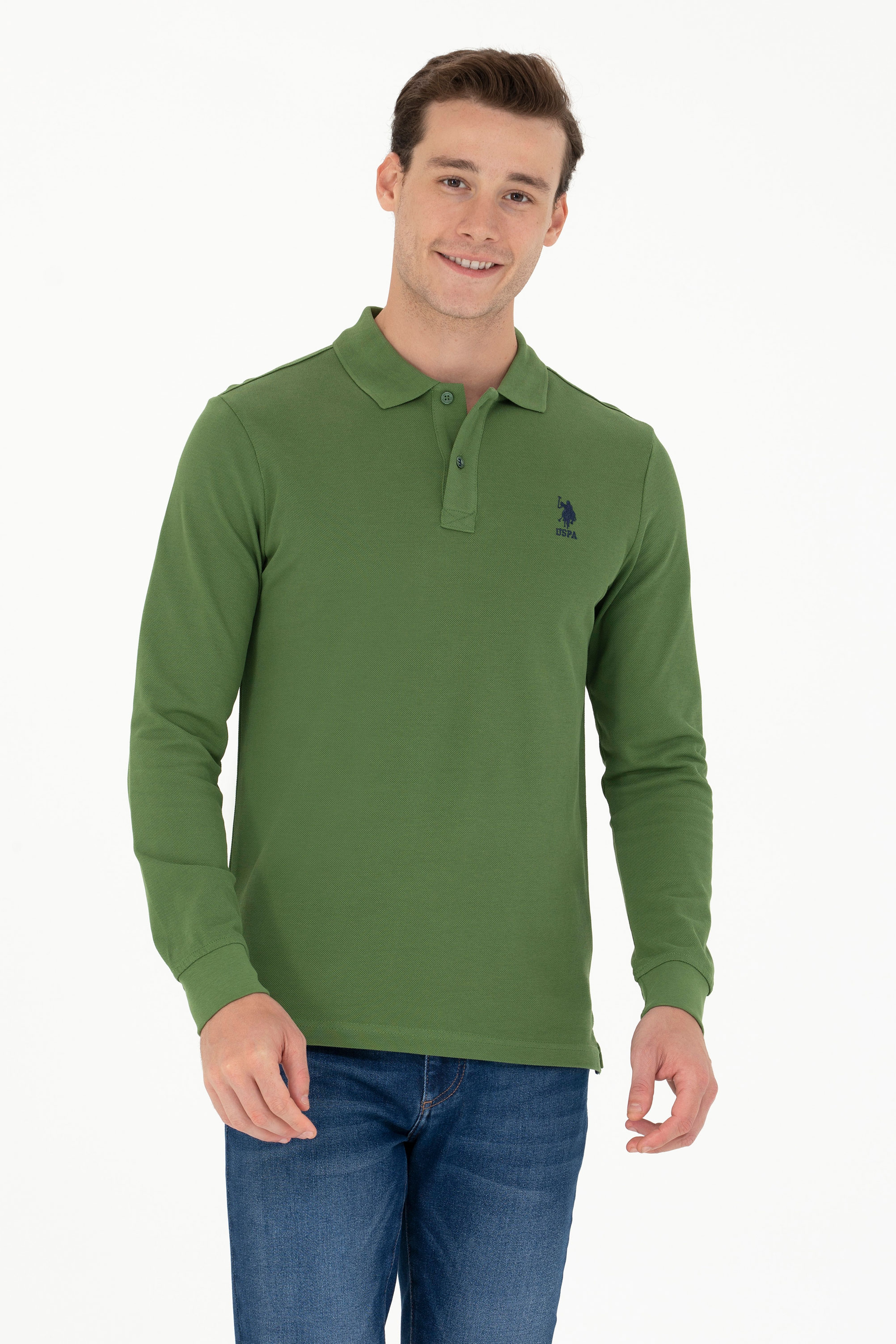 Erkek Yeşil Basic Sweatshirt