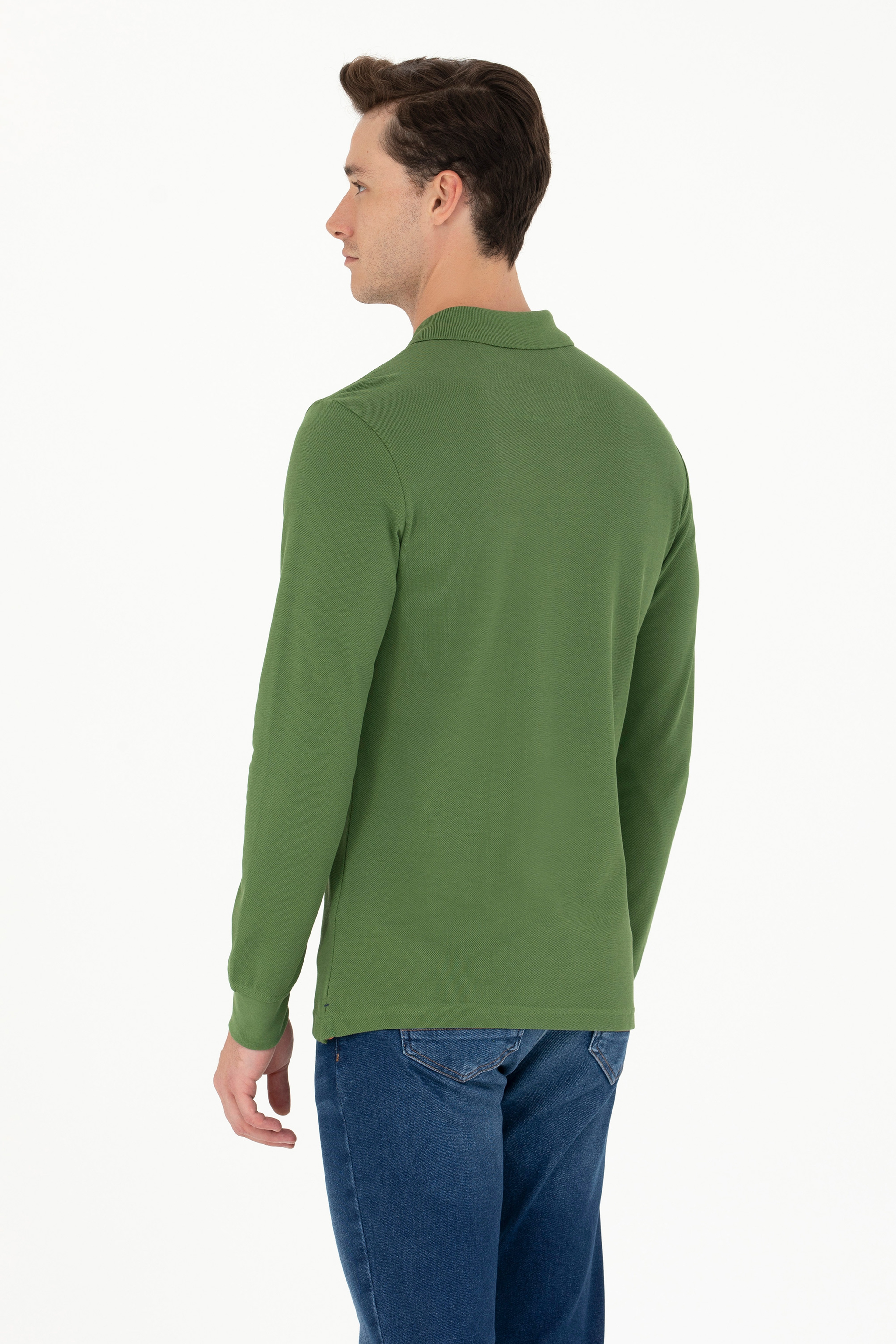Erkek Yeşil Basic Sweatshirt