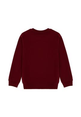 Çocuk Bordo Basic Bisiklet Yaka Sweatshirt - 50269417078