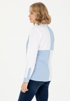 Kadın Mavi Uzun Kollu Gömlek - 50272276003