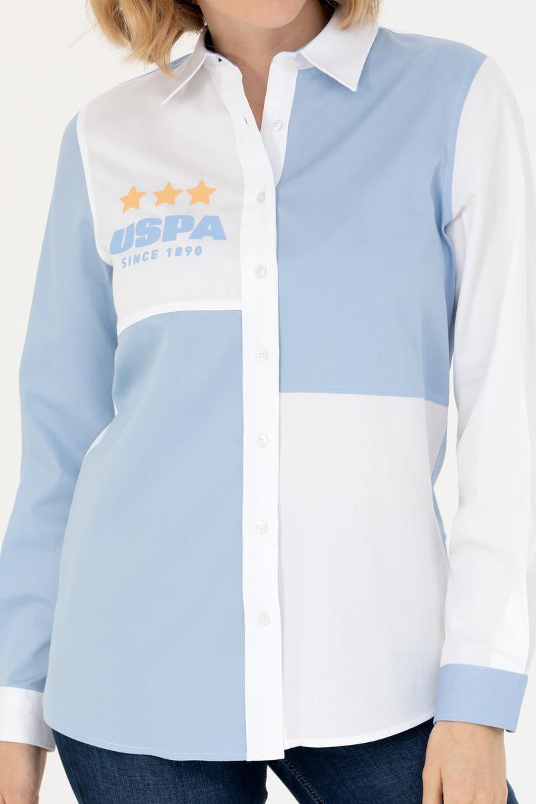 Kadın Mavi Uzun Kollu Gömlek - 50272276003