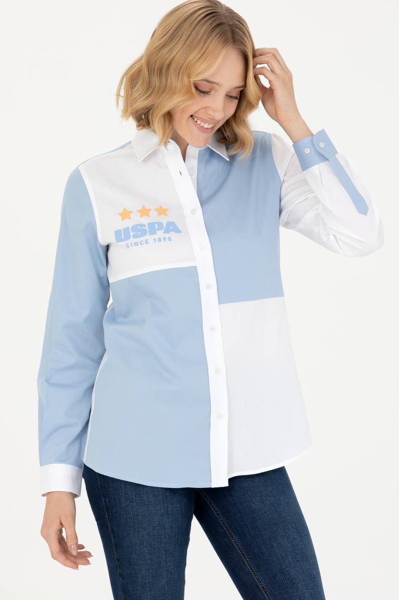 Kadın Mavi Uzun Kollu Gömlek