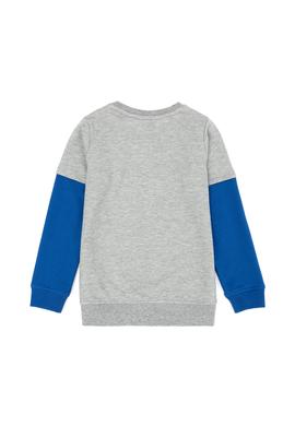 Erkek Çocuk Gri Melanj Bisiklet Yaka Sweatshirt - 50274423031