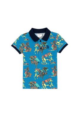 Erkek Çocuk İndigo Polo Yaka Tişört - 50278162042