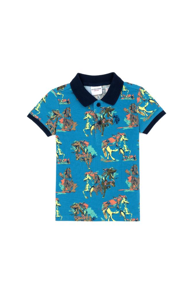 Erkek Çocuk İndigo Polo Yaka Tişört