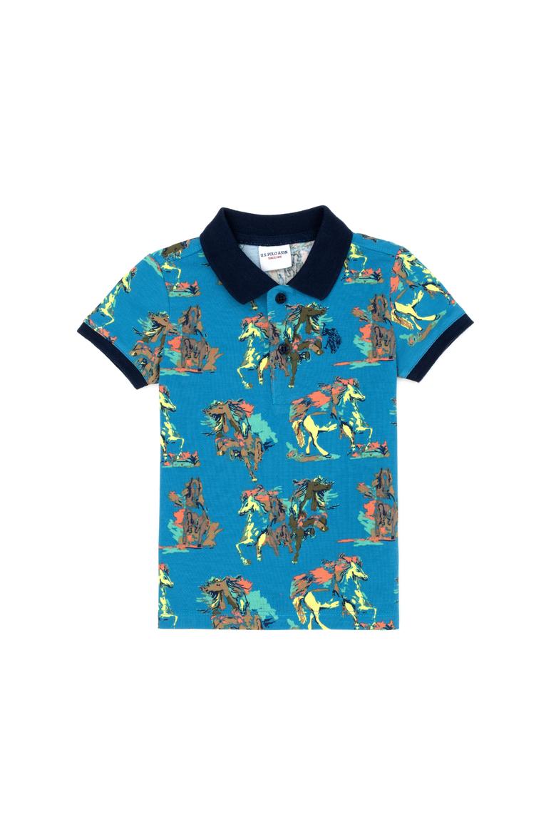 Erkek Çocuk İndigo Polo Yaka Tişört