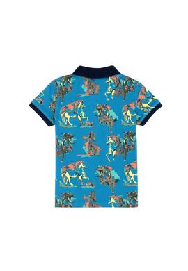 Erkek Çocuk İndigo Polo Yaka Tişört - 50278162042