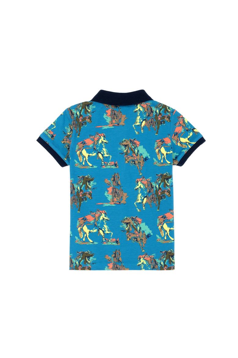 Erkek Çocuk İndigo Polo Yaka Tişört - 50278162042