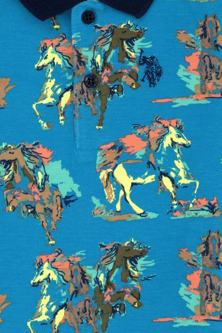 Erkek Çocuk İndigo Polo Yaka Tişört - 50278162042