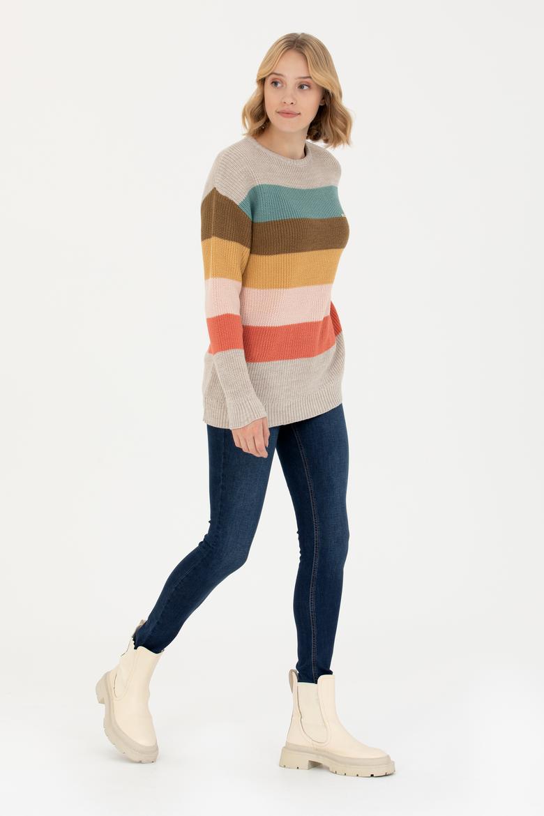 Kadın Taş Bisiklet Yaka Kazak - 50272042012