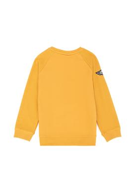 Çocuk Hardal Bisiklet Yaka Sweatshirt - 50270748051
