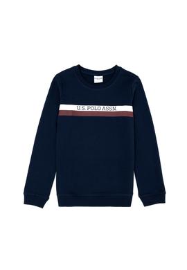Erkek Çocuk Lacivert Basic Bisiklet Yaka Sweatshirt - 50274406018