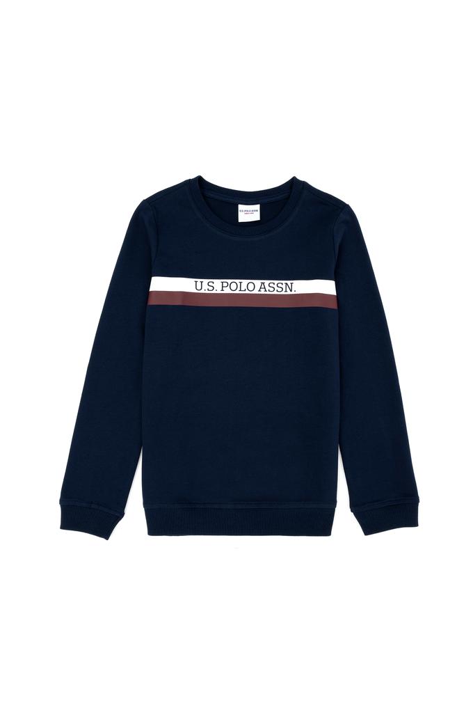 Erkek Çocuk Lacivert Basic Bisiklet Yaka Sweatshirt