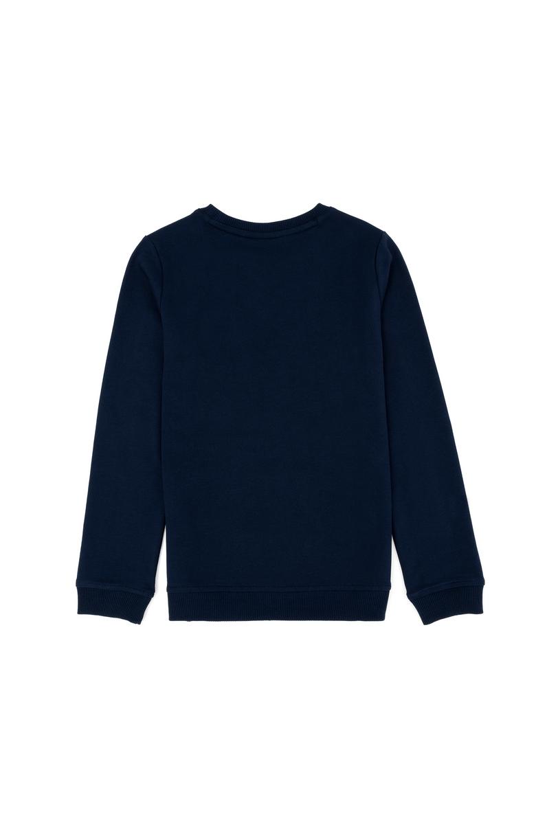 Erkek Çocuk Lacivert Basic Bisiklet Yaka Sweatshirt