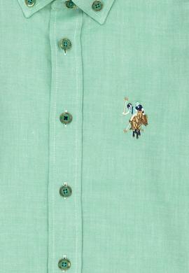 Erkek Çocuk Yeşil Uzun Kollu Basic Gömlek - 50263107128