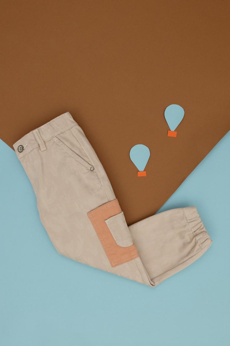 Erkek Çocuk Krem Jean Pantolon