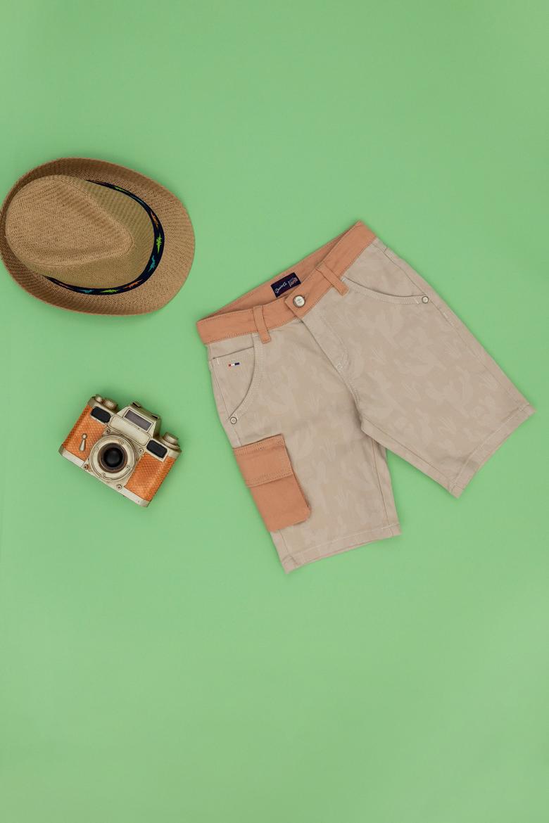 Erkek Çocuk Bej Jean Şort