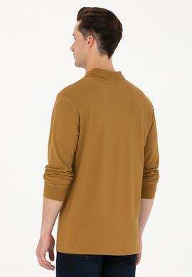 Erkek Açık Haki Basic Sweatshirt - 50269405204
