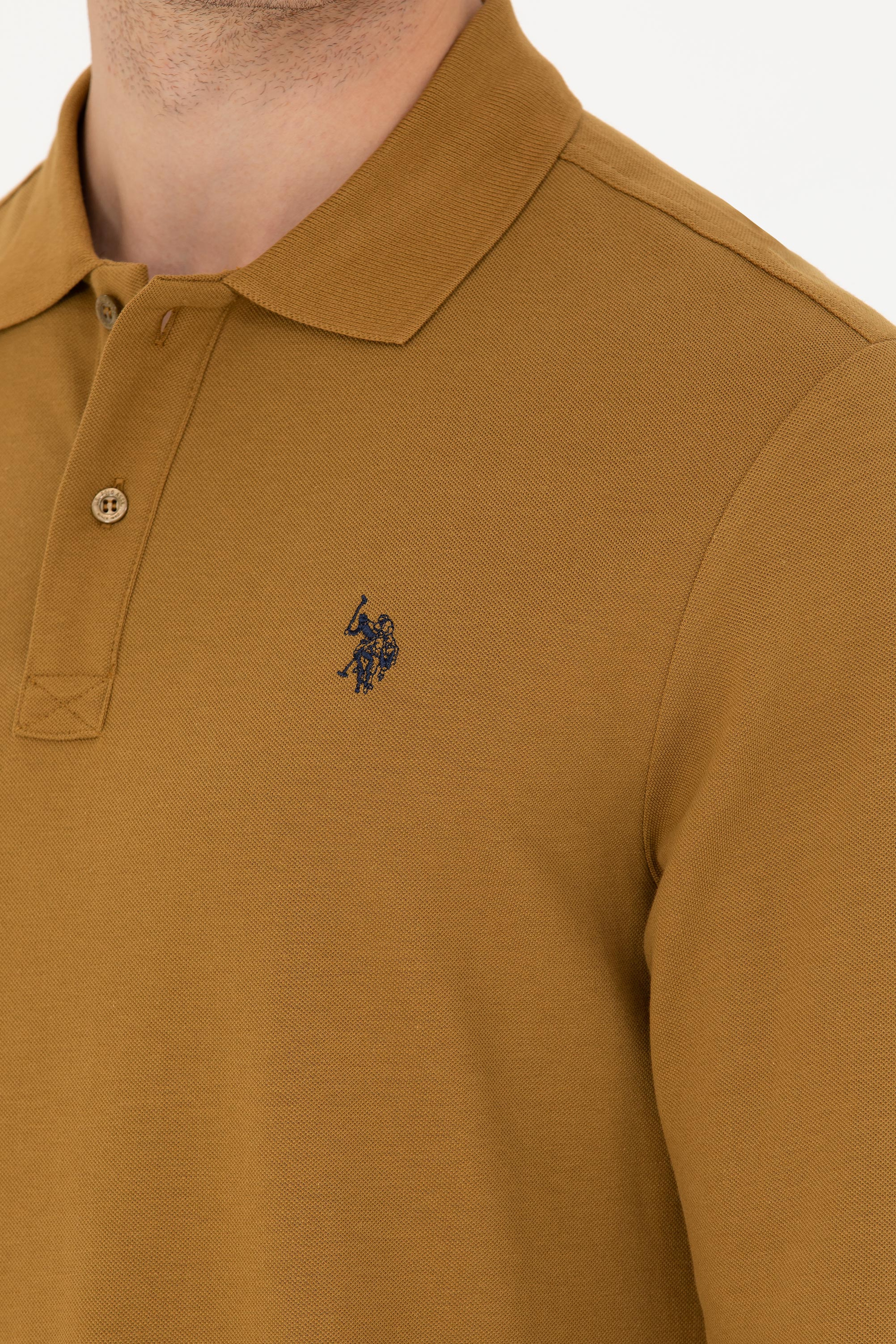 Erkek Açık Haki Basic Sweatshirt - Image 7