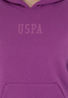Kadın Violet Kapüşonlu Basic Sweatshirt - 50271557123