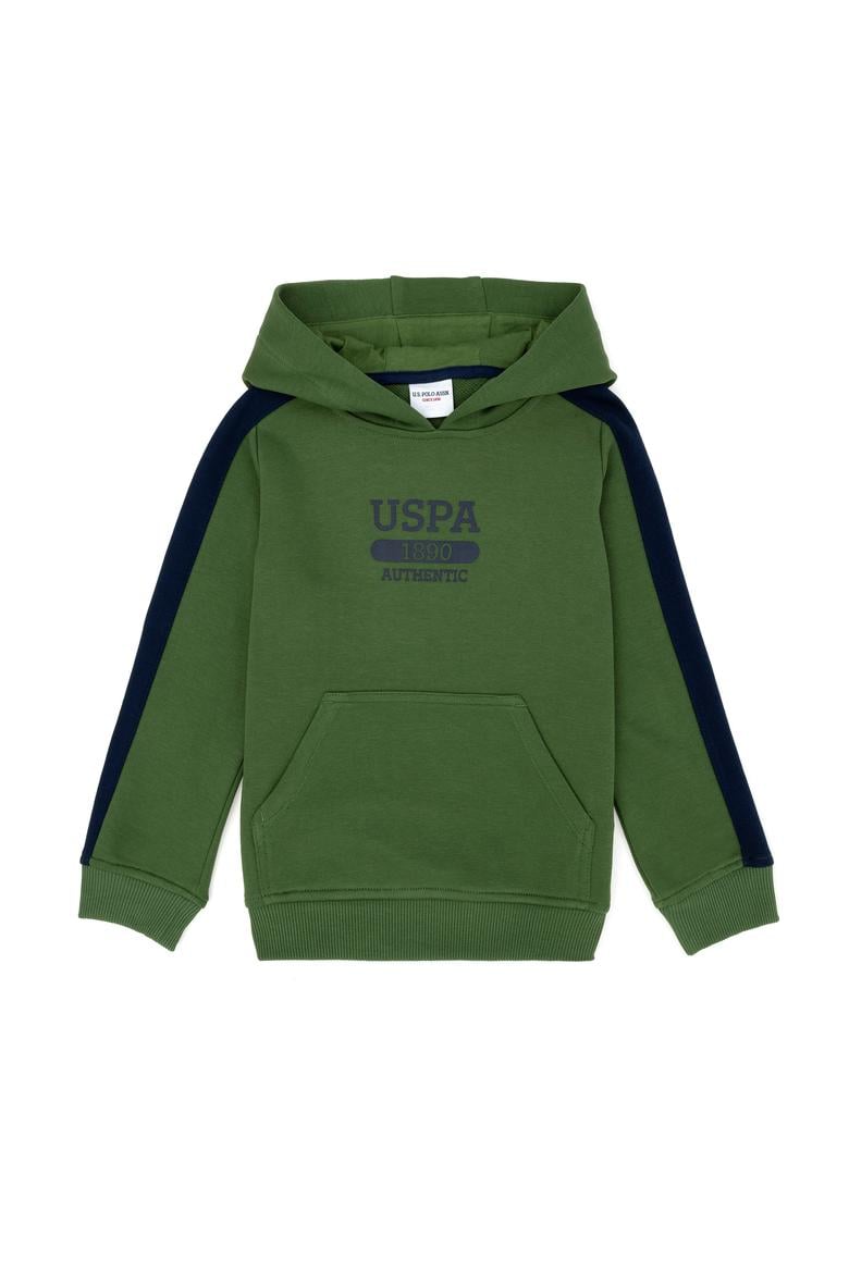 Erkek Çocuk Yeşil Kapüşonlu Sweatshirt - 50274241045