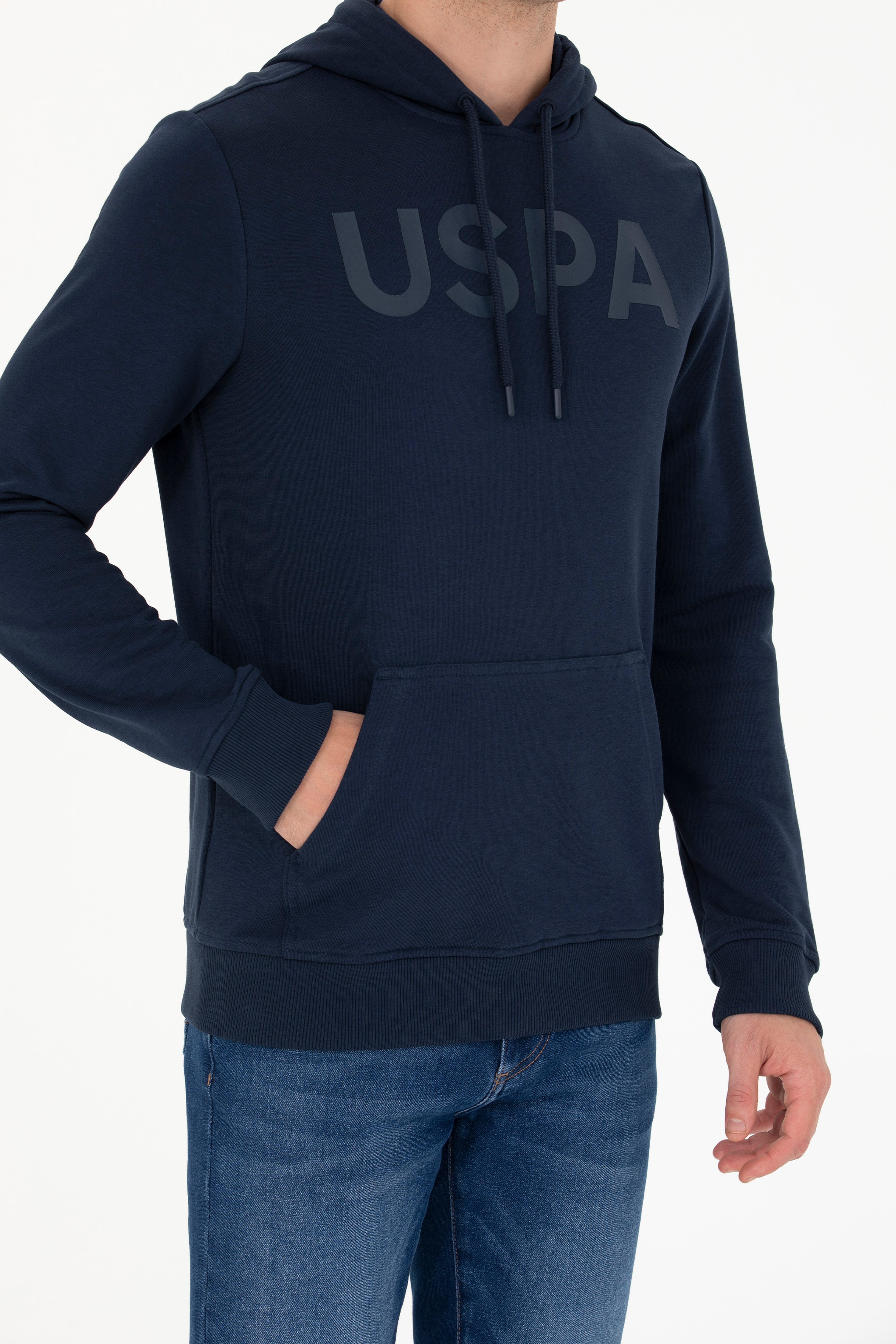 Erkek Lacivert Basic Sweatshirt - Image 6