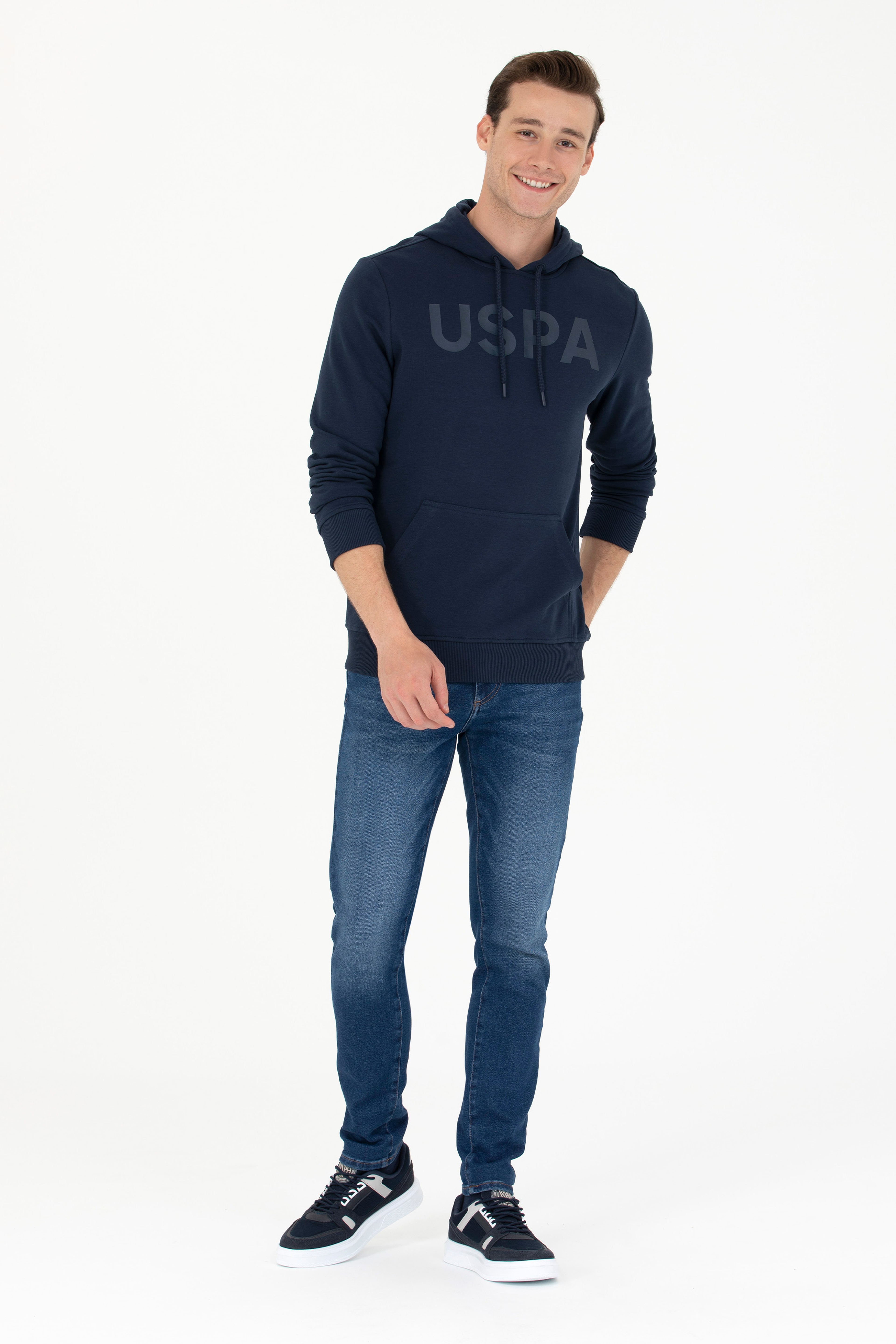 Erkek Lacivert Basic Sweatshirt
