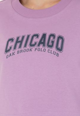 Kadın Lila Bisiklet Yaka Sweatshirt - 50271650022