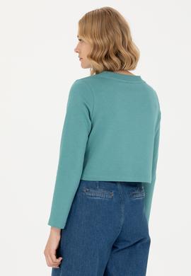 Kadın Mint Bisiklet Yaka Sweatshirt - 50271650030