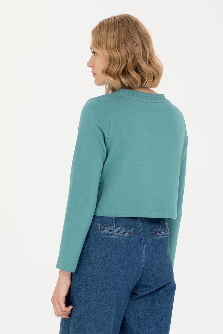 Kadın Mint Bisiklet Yaka Sweatshirt - 50271650030