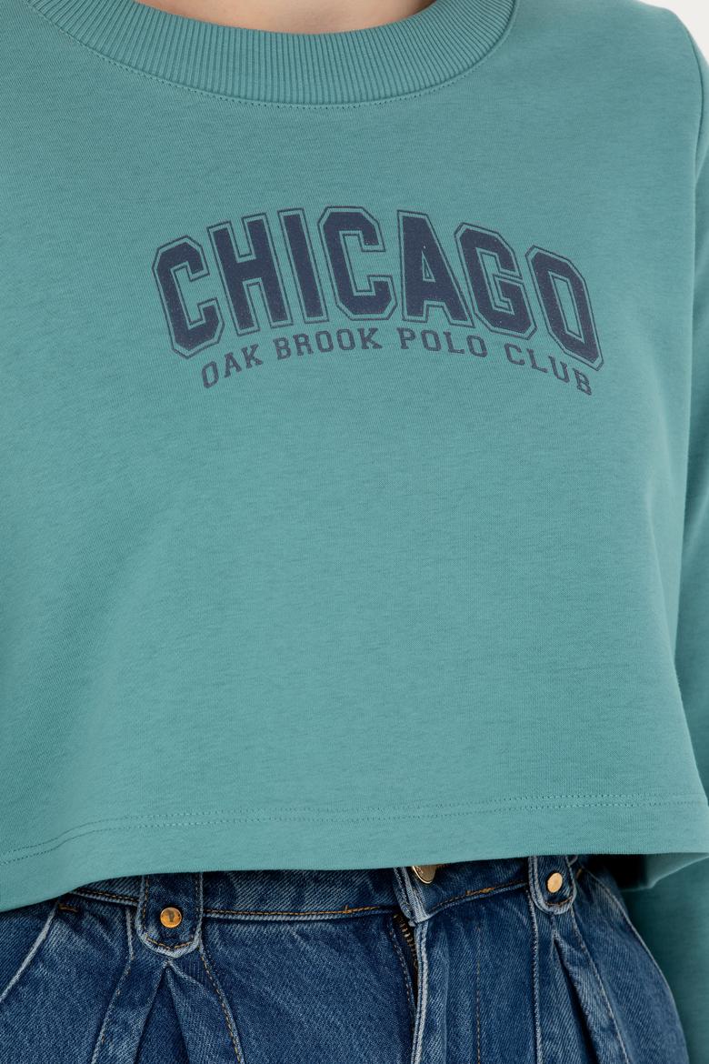 Kadın Mint Bisiklet Yaka Sweatshirt - 50271650030