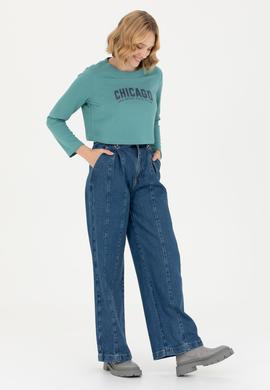 Kadın Mint Bisiklet Yaka Sweatshirt - 50271650030