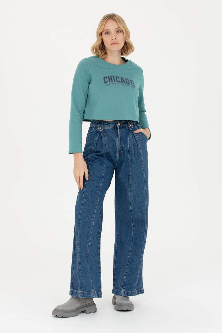 Kadın Mavi Jean Pantolon