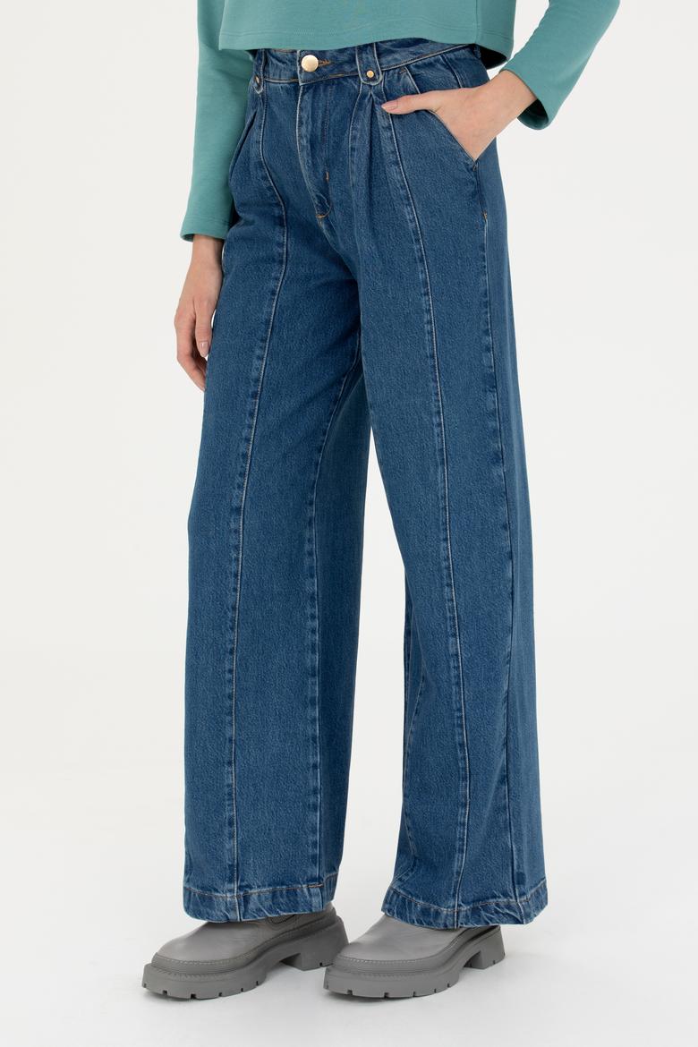 Kadın Mavi Jean Pantolon - 50254353013