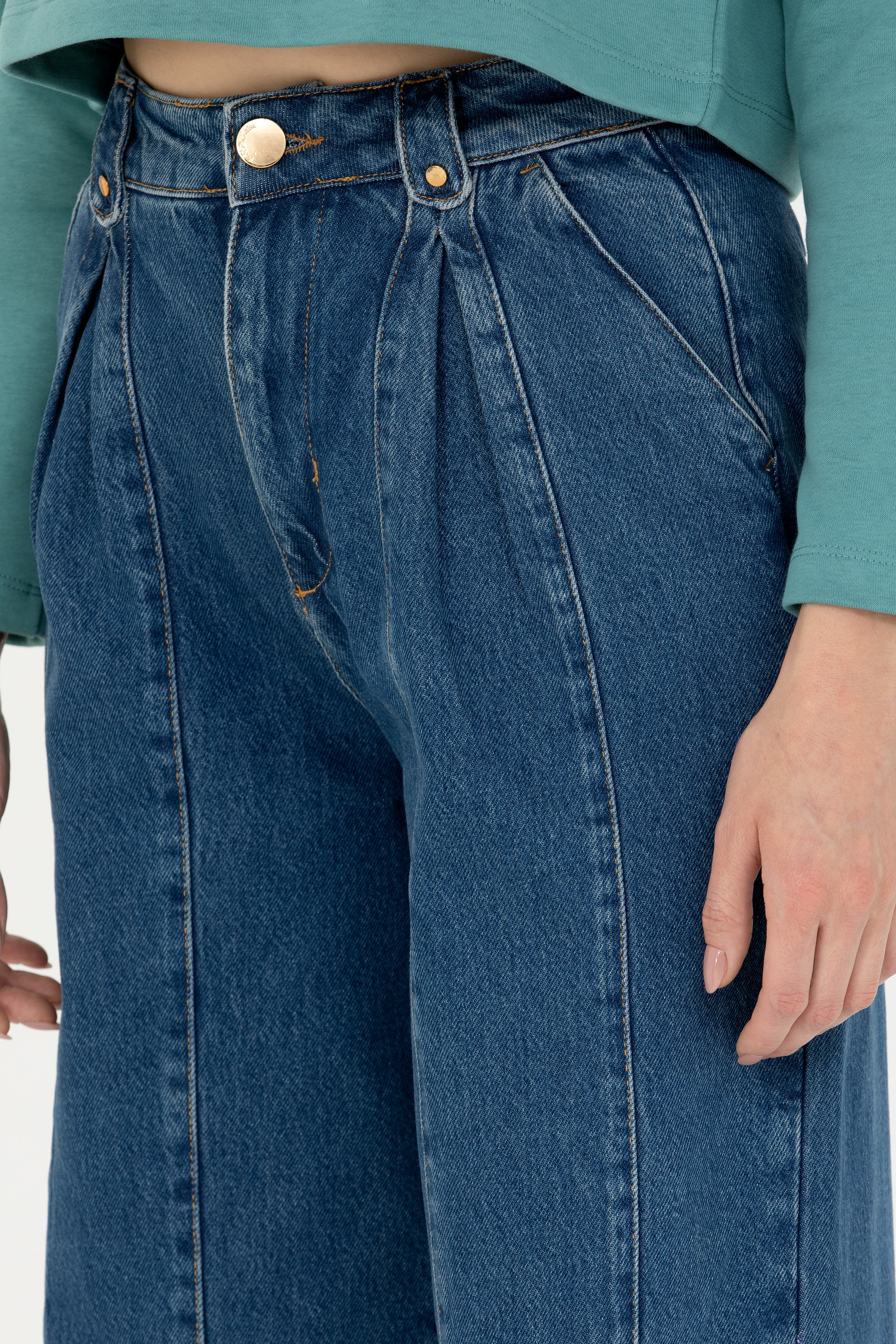 Kadın Mavi Jean Pantolon - Image 6