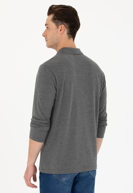 Erkek Antrasit Melanj Basic Sweatshirt - 50276314061