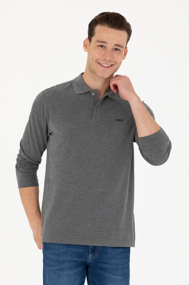 Erkek Antrasit Melanj Basic Sweatshirt