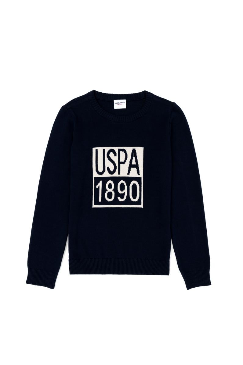 Erkek Çocuk Lacivert Bisiklet Yaka Kazak