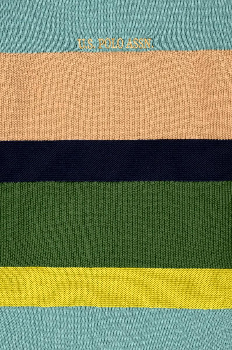 Erkek Çocuk Mint Bisiklet Yaka Kazak