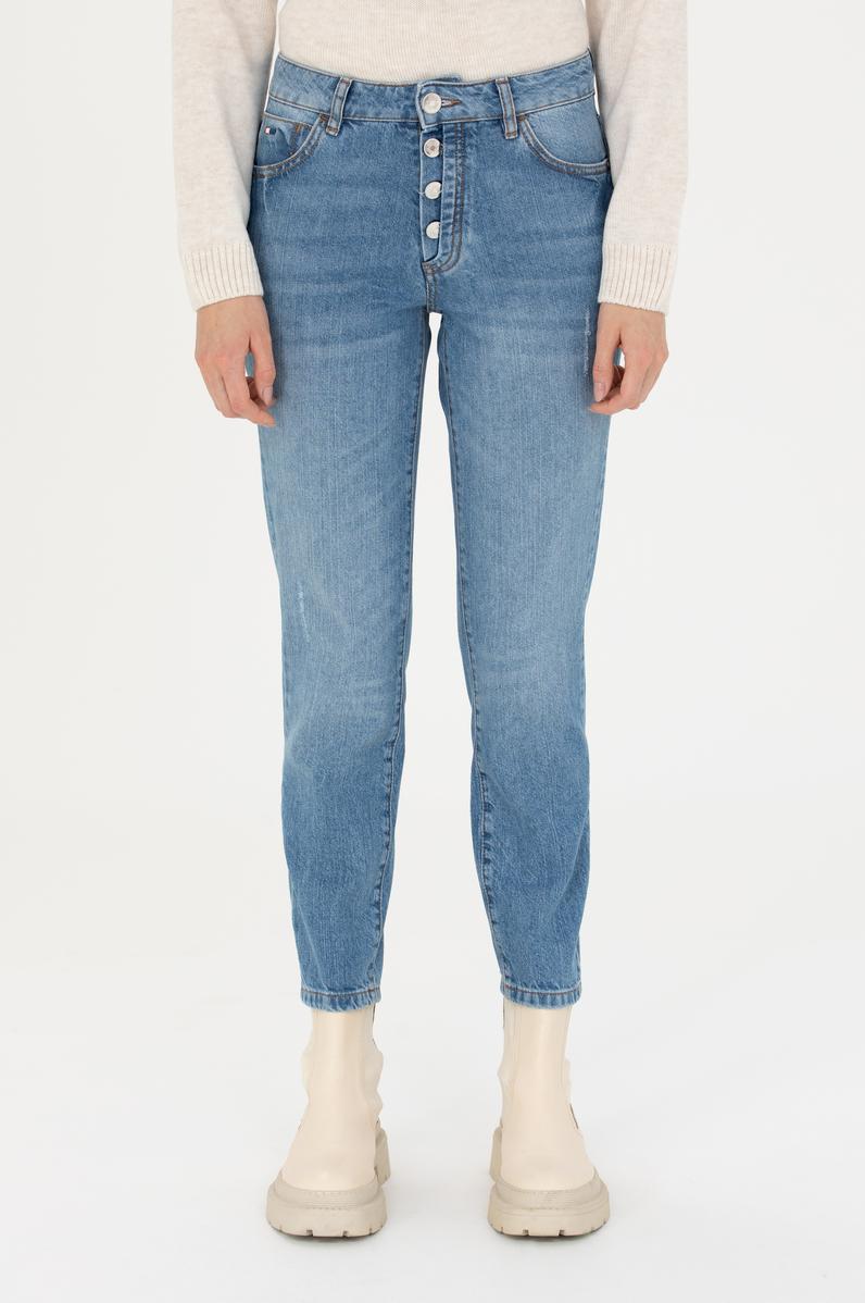 Kadın Mavi Jean Pantolon