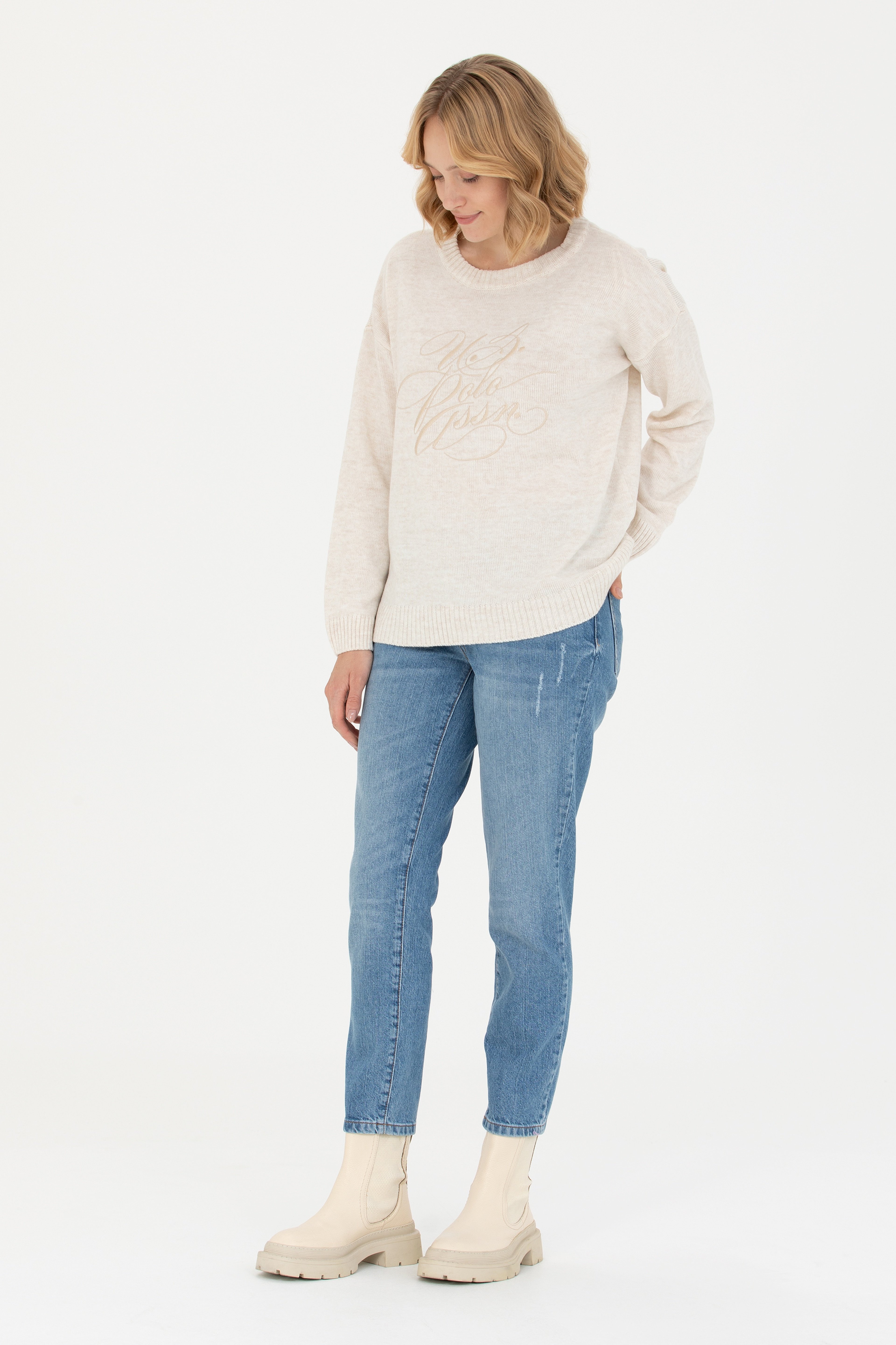 Kadın Mavi Jean Pantolon - Image 3