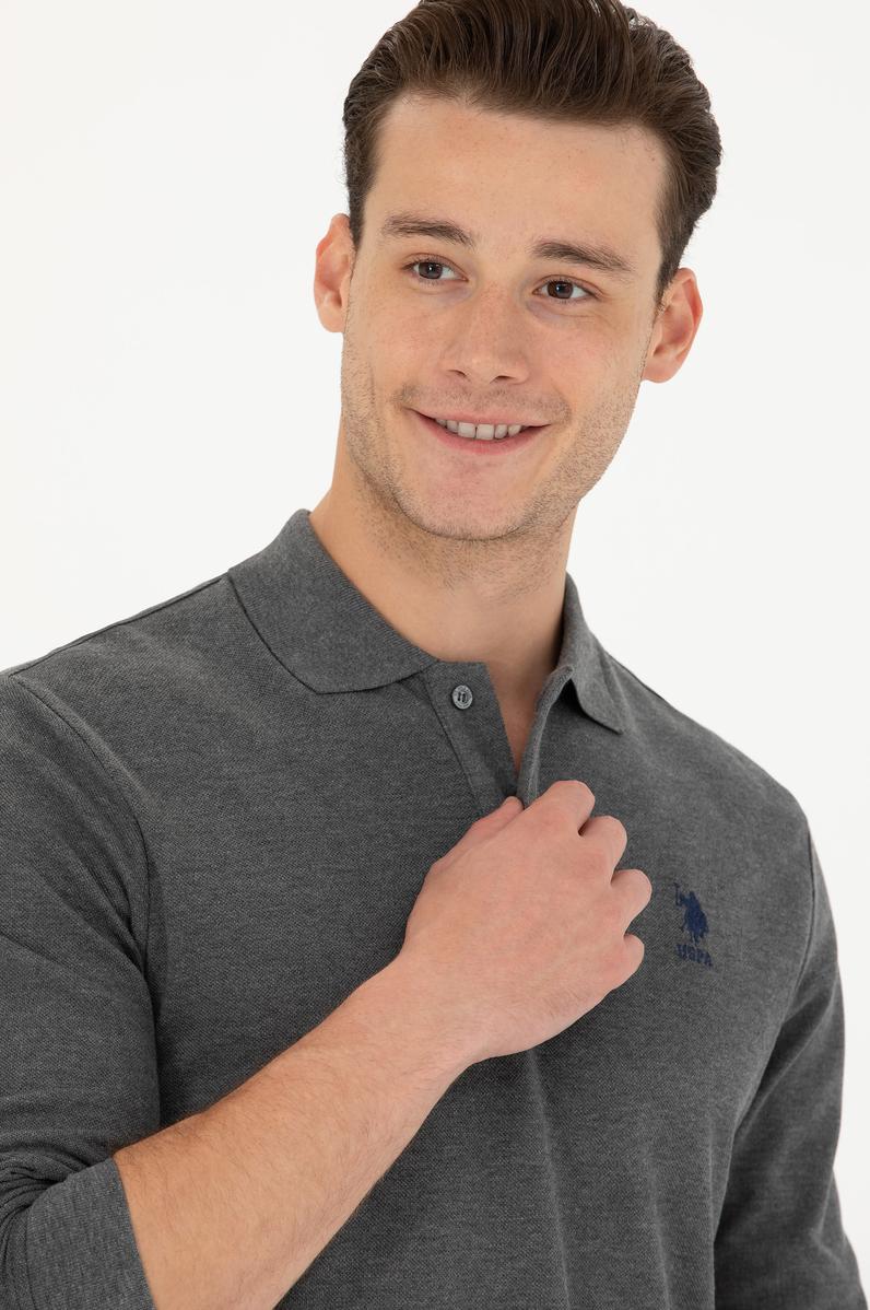 Erkek Antrasit Melanj Basic Sweatshirt