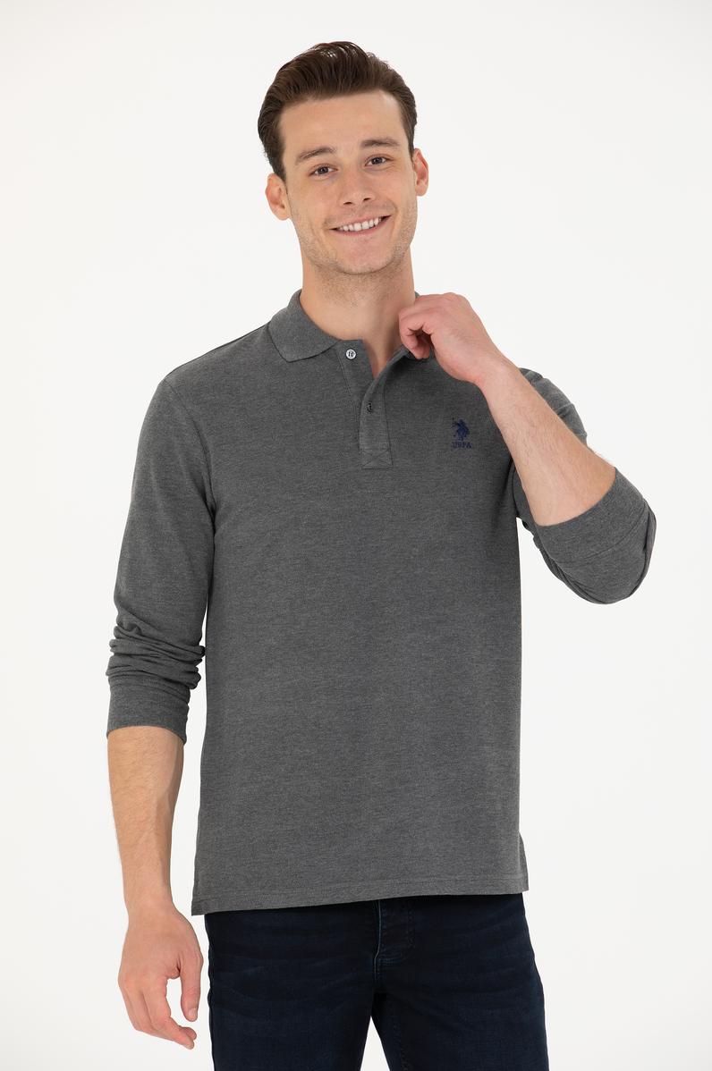 Erkek Antrasit Melanj Basic Sweatshirt