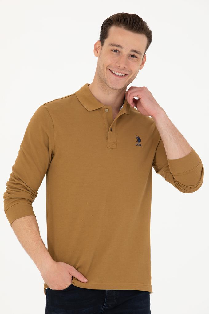 Erkek Açık Haki Basic Sweatshirt