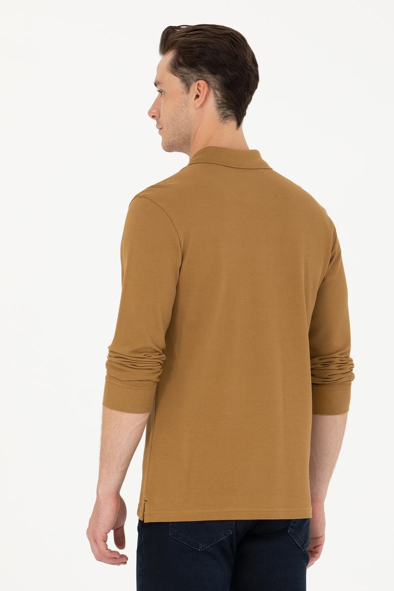 Erkek Açık Haki Basic Sweatshirt - 50269403276